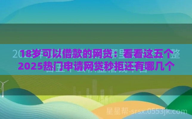 18岁可以借款的网贷：看看这五个2025热门申请网贷秒拒还有哪几个平台可以借