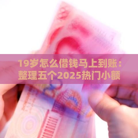 19岁怎么借钱马上到账：整理五个2025热门小额短期用钱平台好