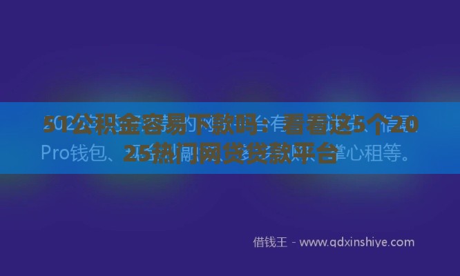 51公积金容易下款吗：看看这5个2025热门网贷贷款平台