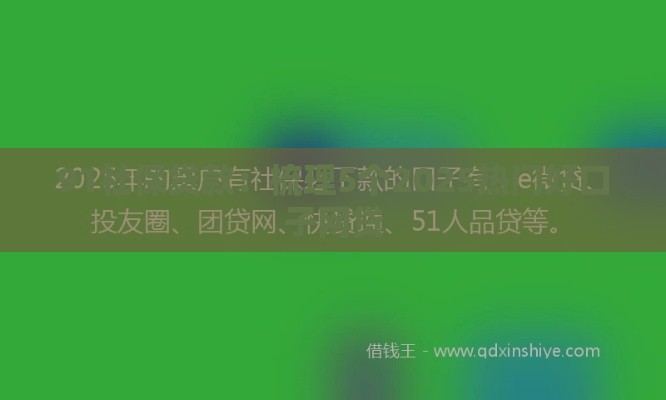 91社保贷款：梳理5个2025热门好口子网贷