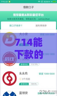 714能下款的口子：整合5个2025热门不看征信大数据的贷款平台一定能下款