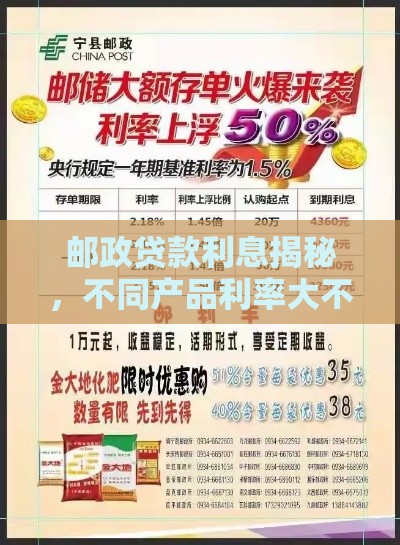 邮政贷款利息揭秘，不同产品利率大不同