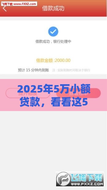 2025年5万小额贷款，看看这5个最新贷款秒下的口子