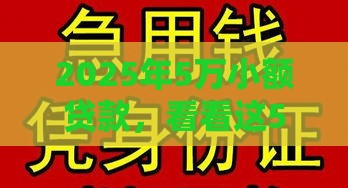 2025年5万小额贷款，看看这5个最新贷款秒下的口子