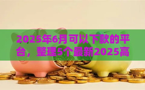 2025年6月可以下款的平台，整理5个最新2025高炮借款平台黑口子链接