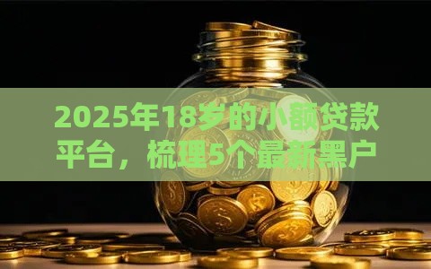 2025年18岁的小额贷款平台，梳理5个最新黑户秒下款的高炮口子