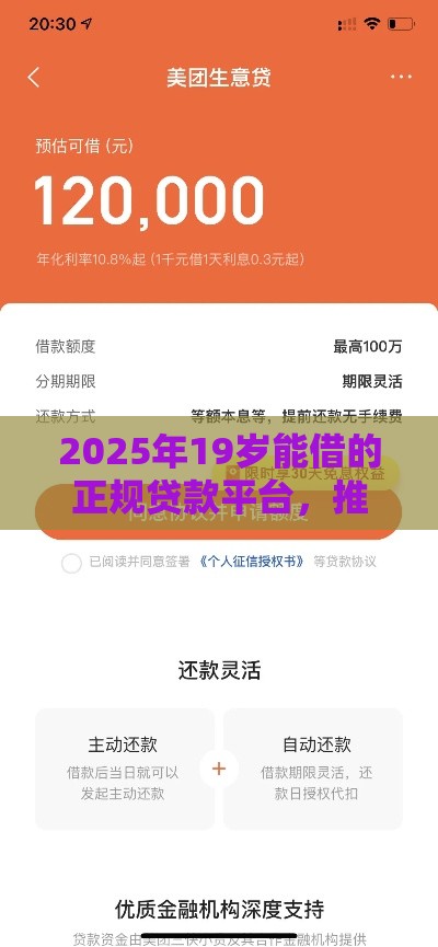 2025年19岁能借的正规贷款平台，推荐5个最新平台借钱快