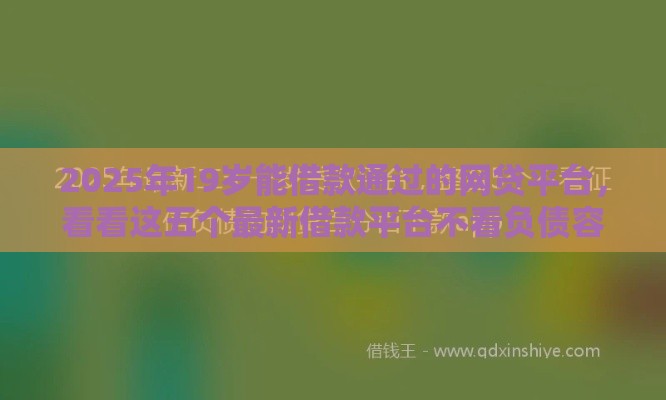 2025年19岁能借款通过的网贷平台，看看这五个最新借款平台不看负债容易借钱