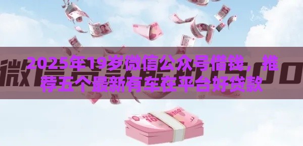 2025年19岁微信公众号借钱，推荐五个最新有车在平台好贷款