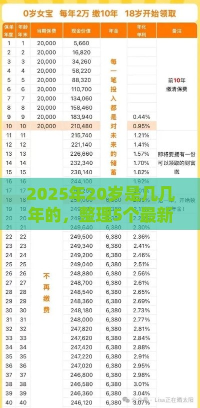 2025年20岁是几几年的，整理5个最新容易借到钱的平台