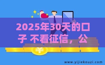 2025年30天的口子 不看征信，公布5个最新用芝麻信用贷款的平台