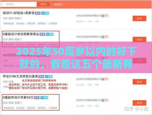 2025年50周岁以内的好下款的，看看这五个最新有什么网贷平台