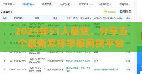 2025年51人品贷,分享五个最新怎样举报网贷平台 2025年51人品贷,分享五个最新怎样举报网贷平台