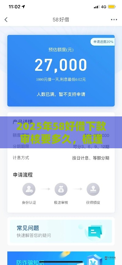 2025年58好借下款审核要多久，梳理5个最新好借钱的平台