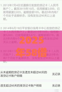 2025年58借钱是什么，看看这5个最新不看征信容易通过的贷款平台