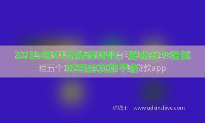 2025年91借钱借钱吗，整合五个最新好用的贷款平台
