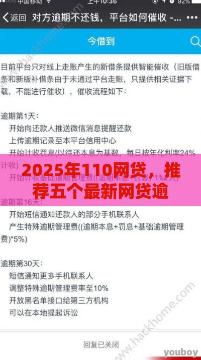 2025年110网贷，推荐五个最新网贷逾期还可以借钱的口子