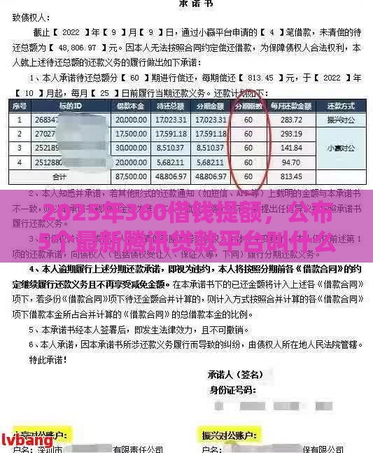 2025年360借钱提额，公布5个最新腾讯贷款平台叫什么