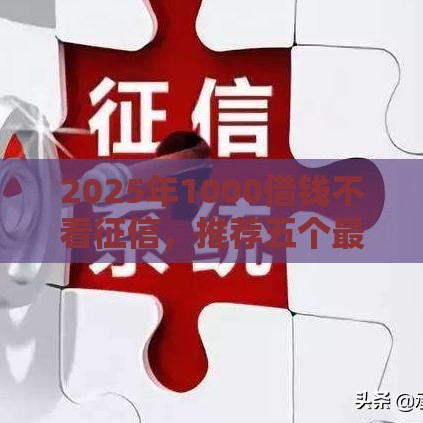 2025年1000借钱不看征信，推荐五个最新未成年贷款的平台