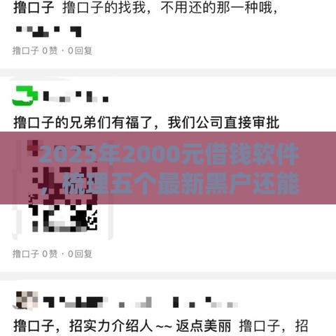 2025年2000元借钱软件，梳理五个最新黑户还能贷的口子