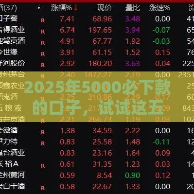 2025年5000必下款的口子，试试这五个最新夜里借款平台好下款