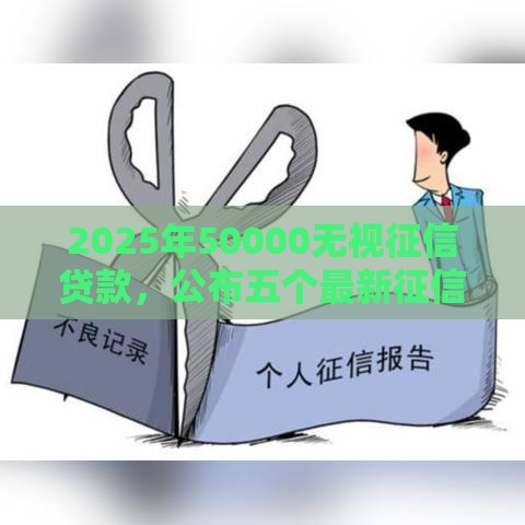2025年50000无视征信贷款，公布五个最新征信不好,现在正规平台好下款