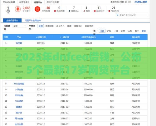 2025年dnfceo借钱，公布5个最新17岁网贷平台