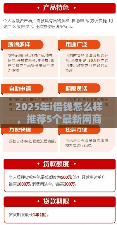 2025年i借钱怎么样，推荐5个最新网商贷平台
