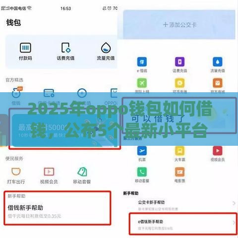 2025年oppo钱包如何借钱,公布5个最新小平台贷款 2025年oppo钱包如何借钱,公布5个最新小平台贷款
