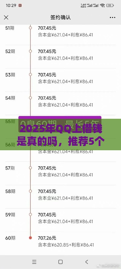 2025年QQ上借钱是真的吗，推荐5个最新逾期借款平台
