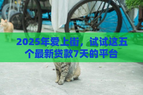 2025年爱上街，试试这五个最新贷款7天的平台