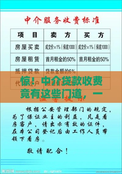 惊！中介贷款收费竟有这些门道，一般收几个点快了解