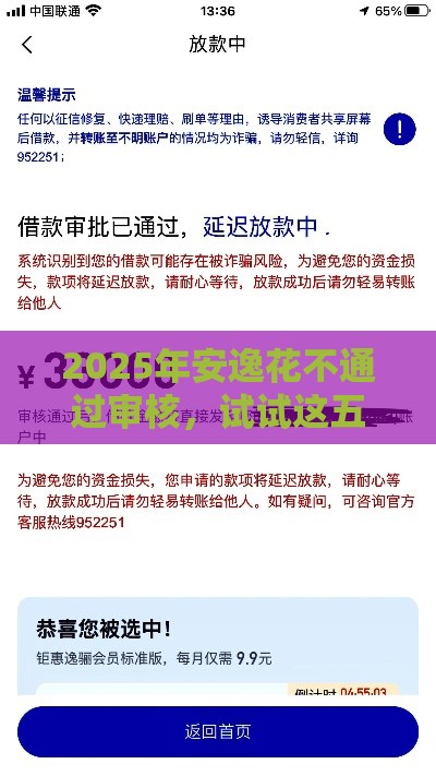 2025年安逸花不通过审核，试试这五个最新分期贷款平台