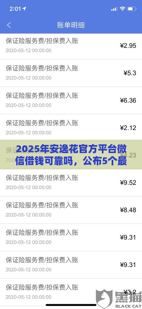 2025年安逸花官方平台微信借钱可靠吗，公布5个最新最新借钱的平台100%能借到