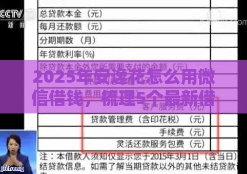2025年安逸花怎么用微信借钱，梳理5个最新借款平台可以给黑户当前有逾期的借款一万