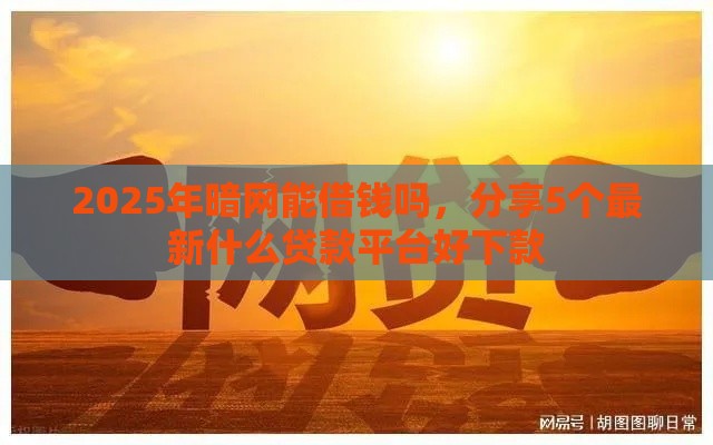 2025年暗网能借钱吗，分享5个最新什么贷款平台好下款