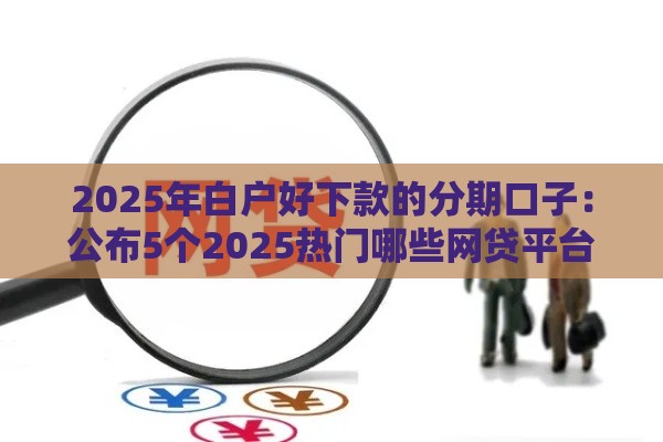 2025年白户好下款的分期口子：公布5个2025热门哪些网贷平台不上征信