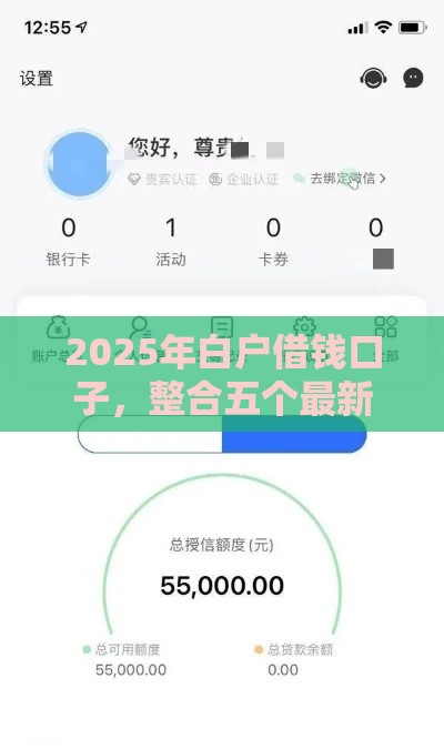 2025年白户借钱口子，整合五个最新真正黑户能下款的网贷平台