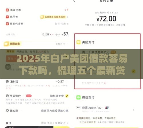 2025年白户美团借款容易下款吗，梳理五个最新贷款平台代理