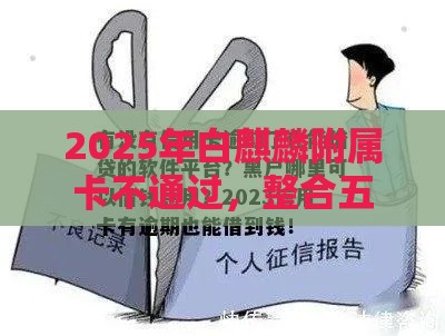 2025年白麒麟附属卡不通过，整合五个最新黑户借贷平台有哪几家