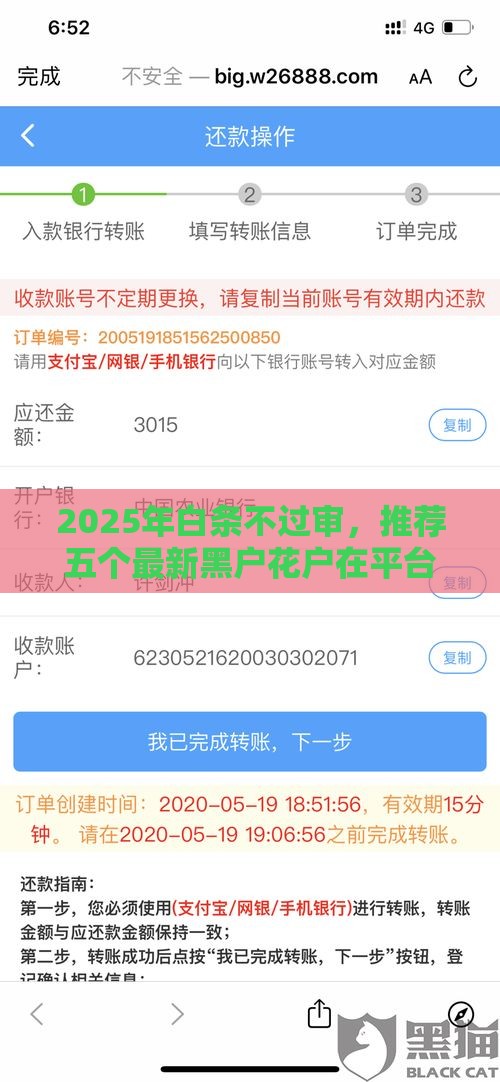 2025年白条不过审，推荐五个最新黑户花户在平台能下款