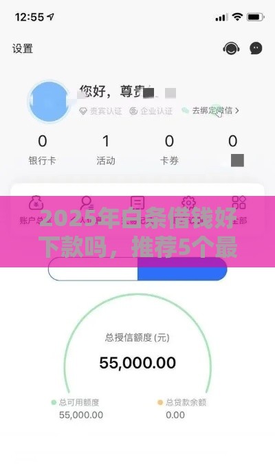 2025年白条借钱好下款吗，推荐5个最新大老黑能下款的口子