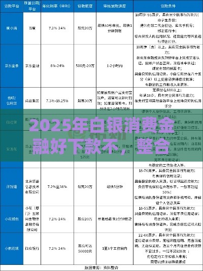2025年白银消费金融好下款不，整合五个最新黑户可以借款的小额平台