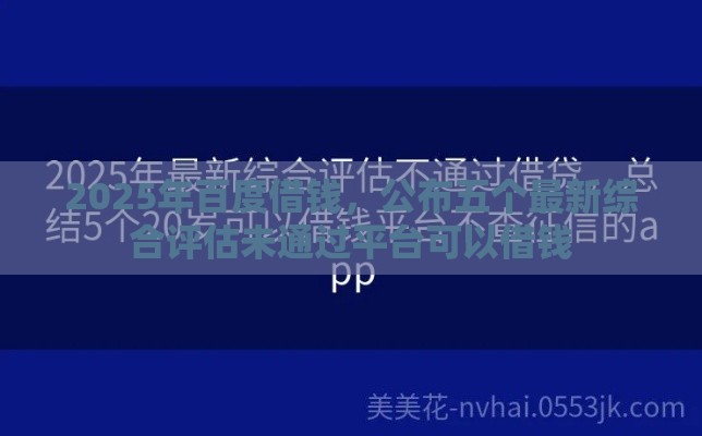 2025年百度借钱,公布五个最新综合评估未通过平台可以借钱 2025年百度借钱,公布五个最新综合评估未通过平台可以借钱