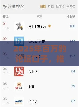 2025年百万豹论坛口子，推荐五个最新如何举报网贷平台