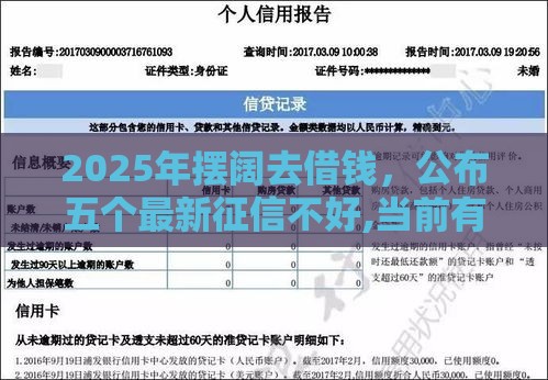 2025年摆阔去借钱，公布五个最新征信不好,当前有逾期本人急需能借钱的平台