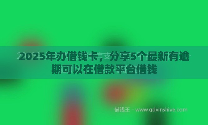2025年办借钱卡，分享5个最新有逾期可以在借款平台借钱