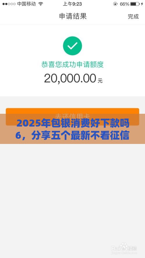 2025年包银消费好下款吗6，分享五个最新不看征信贷款平台