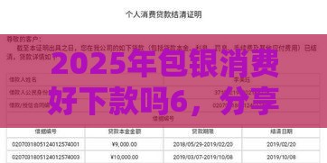 2025年包银消费好下款吗6，分享五个最新不看征信贷款平台