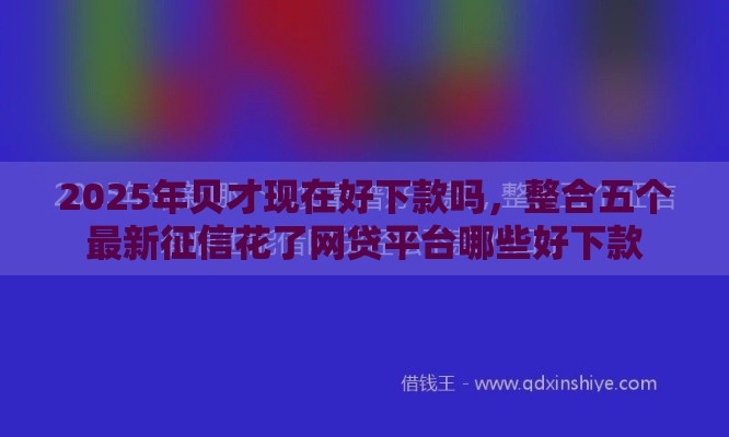 2025年贝才现在好下款吗，整合五个最新征信花了网贷平台哪些好下款